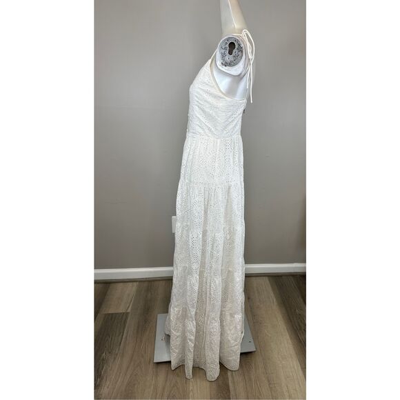 ALICE + OLIVIA SHANTELLA TIERED BUTTON FRONT MAXI DRESS SIZE US6 $595 - Picture 8 of 12